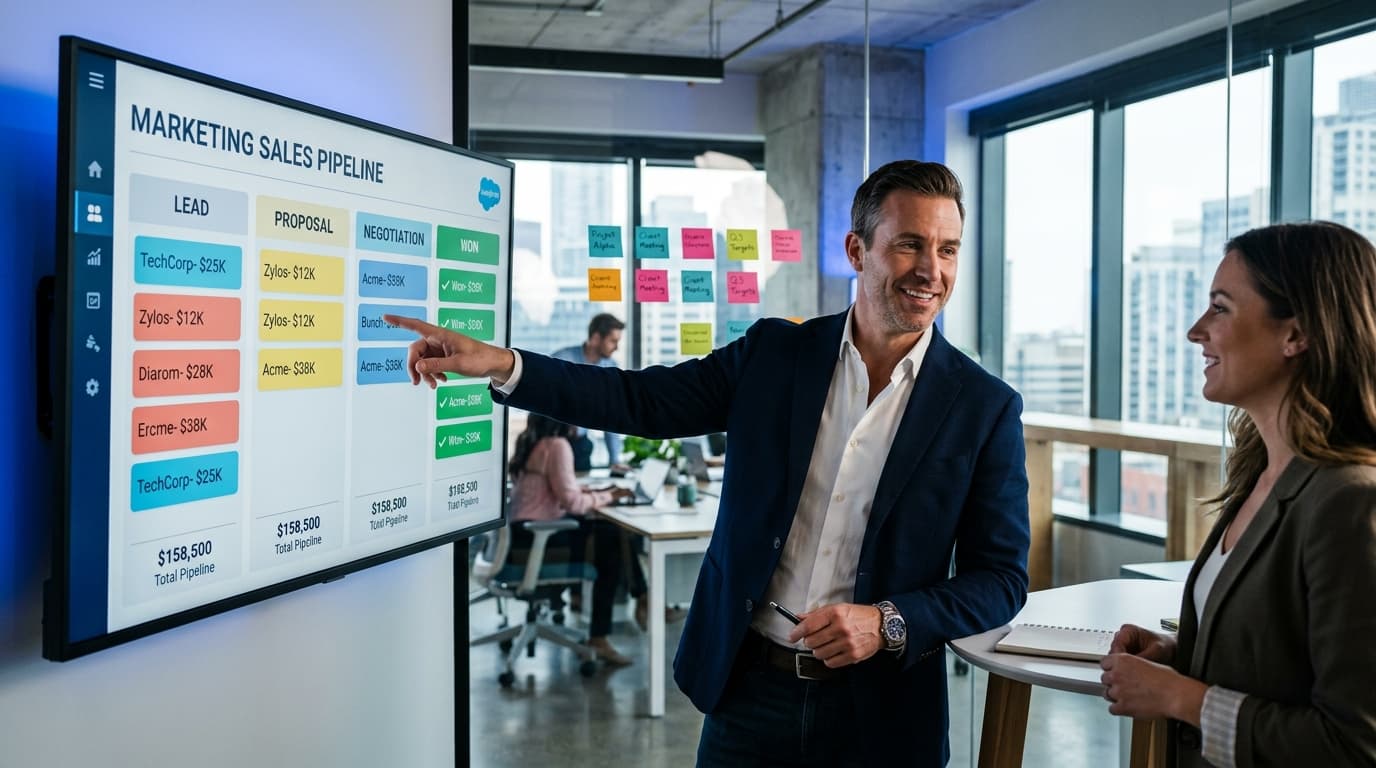 Pipeline CRM – marketing sales Kanban board workspace